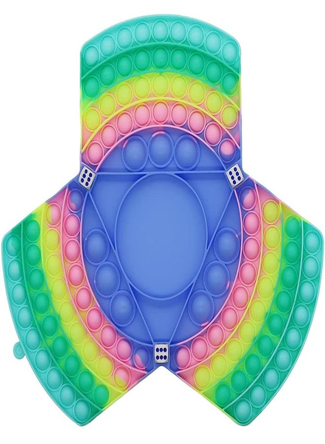 Kiditos Push Bubble Pop It Fidget Toy, (3 Players Chess Board Game with 2 Dices), Multi - Image 1